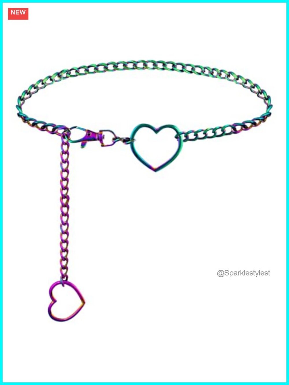 Heart Ring Adjustable Body Chain Waist Accessory for Dress Jeans